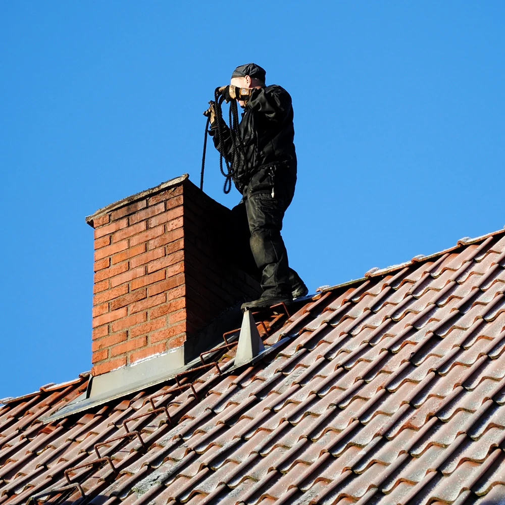 Step-by-step residential chimney cleaning process